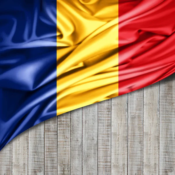 Vlag Van Roemenië Met Kopie Ruimte Voor Tekst Illustratie — Stockfoto