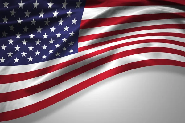 Flagga Usa Med Kopia Utrymme För Din Text Vit Bakgrund — Stockfoto