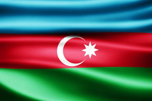 Flaga Azerbejdżanu Kopia Miejsce Twój Tekst Ilustracje — Zdjęcie stockowe