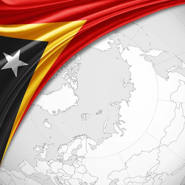 Bandera Timor Oriental Con Espacio Copia Para Texto Ilustración —  Fotos de Stock