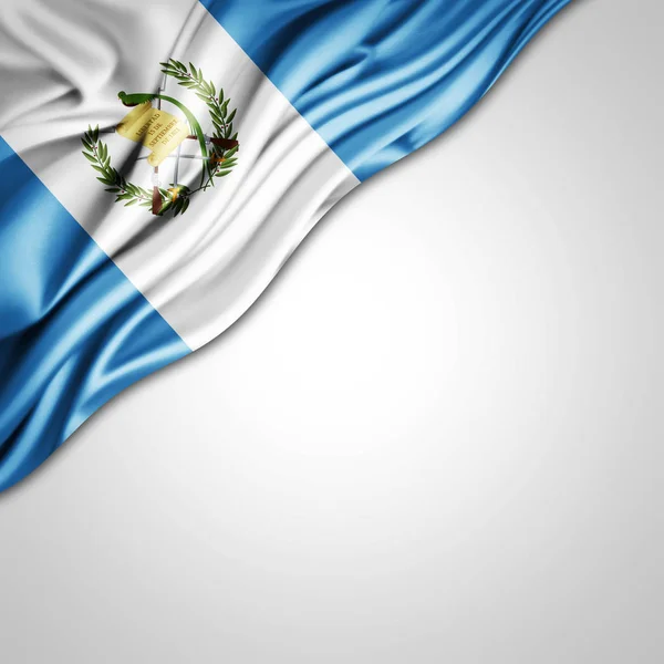 Bandeira Guatemala Com Espaço Cópia Para Seu Texto Sobre Fundo — Fotografia de Stock