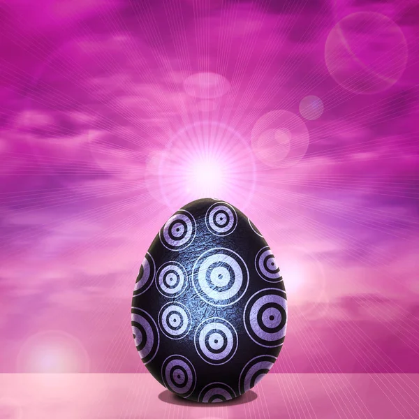 Wielkanoc Jajko Kolorową Teksturą — Zdjęcie stockowe