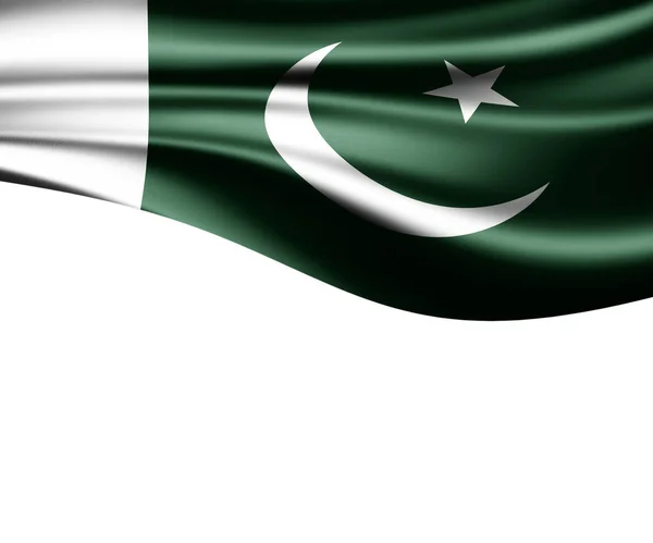 Pakistans Flagga Med Kopia Utrymme För Din Text Illustration — Stockfoto