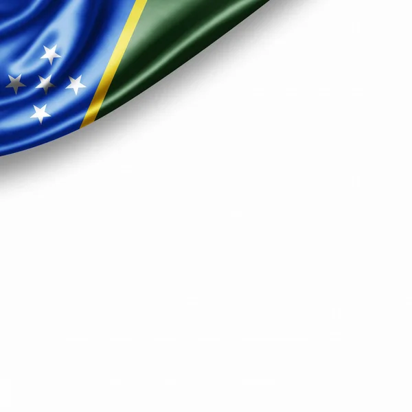 所罗门群岛的国旗与复制空间为您的文本 — 图库照片