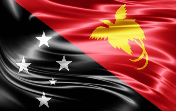 Flag New Guinea Copy Space Your Text Illustration — Stock Photo, Image