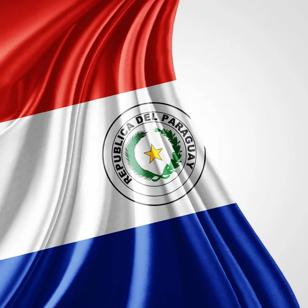 Bandera Paraguay Con Espacio Copia Para Texto Ilustración — Foto de Stock