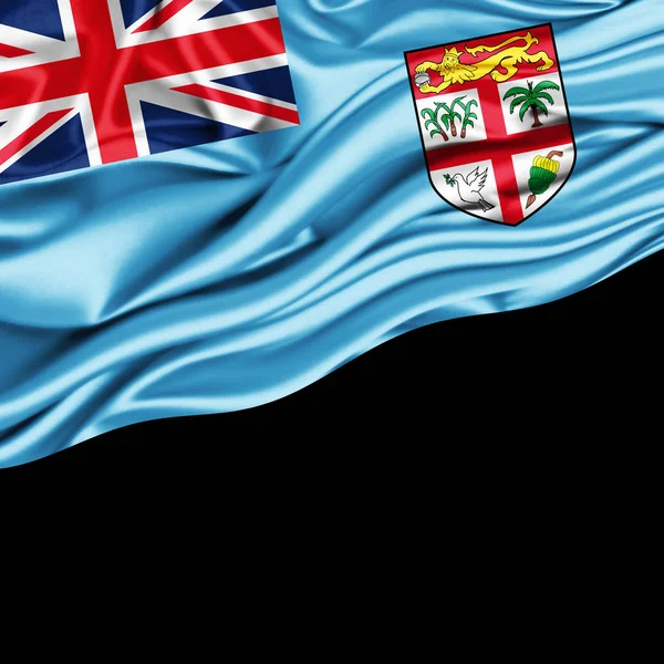 斐济国旗与复制空间为您的文本 — 图库照片