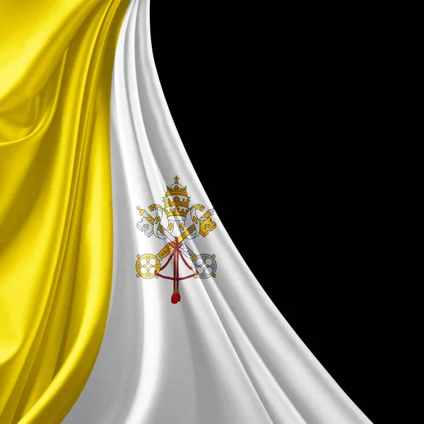 Vatikán Zászlót Másol Hely Szöveg Vagy Képek Illusztráció — Stock Fotó