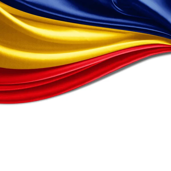 テキスト イラストのコピー スペースを持つルーマニアの旗 — ストック写真