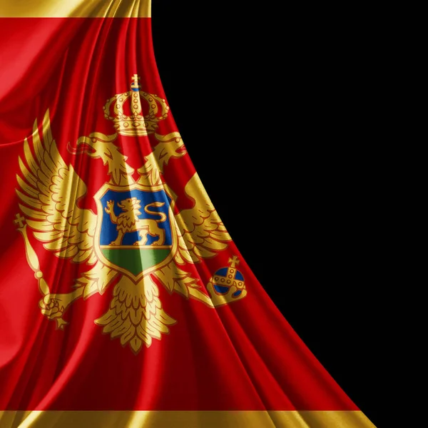 Bandera Montenegro Con Espacio Copia Para Texto Ilustración —  Fotos de Stock
