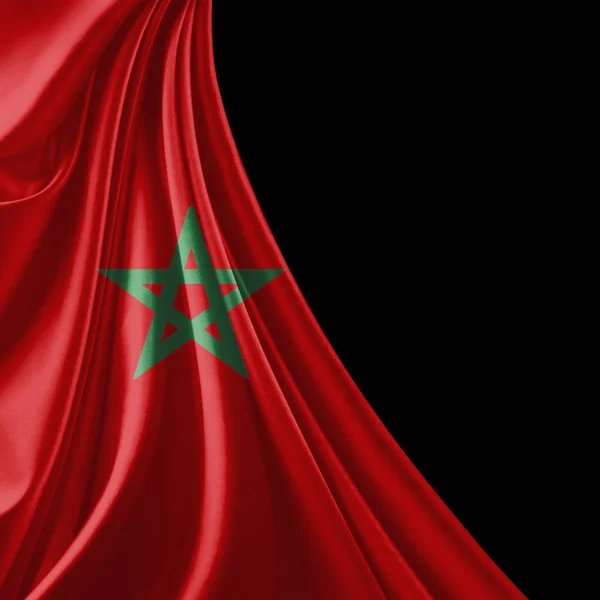 Drapeau Maroc Avec Espace Copie Pour Votre Texte Illustration — Photo