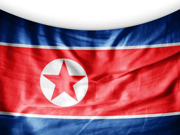 Flagge Nordkoreas Mit Kopierplatz Für Ihren Text Illustration — Stockfoto