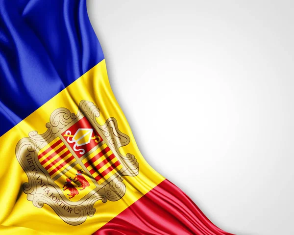 Bandera Andorra Con Espacio Para Copiar Texto Ilustración —  Fotos de Stock