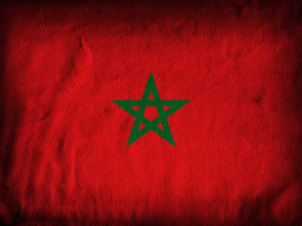 Bandeira Marrocos Com Espaço Cópia Para Seu Texto Ilustração — Fotografia de Stock