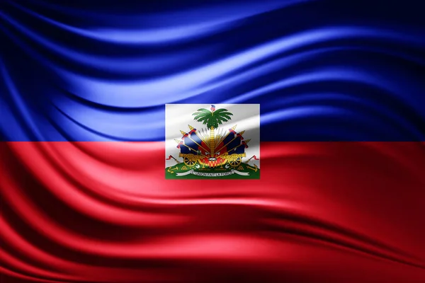 Flagge Von Haiti Mit Kopierplatz Für Ihren Text Illustration — Stockfoto