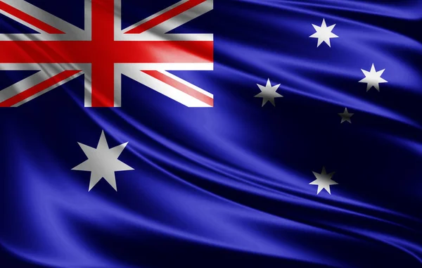 Vlag Van Australië Met Kopie Ruimte Voor Tekst Illustratie — Stockfoto