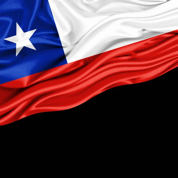 Bandeira Chile Com Espaço Cópia Para Seu Texto Ilustração — Fotografia de Stock