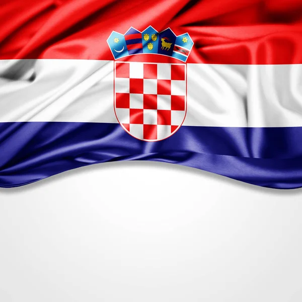 Флаг Хорватии Местом Копирования Текста Иллюстрация — стоковое фото