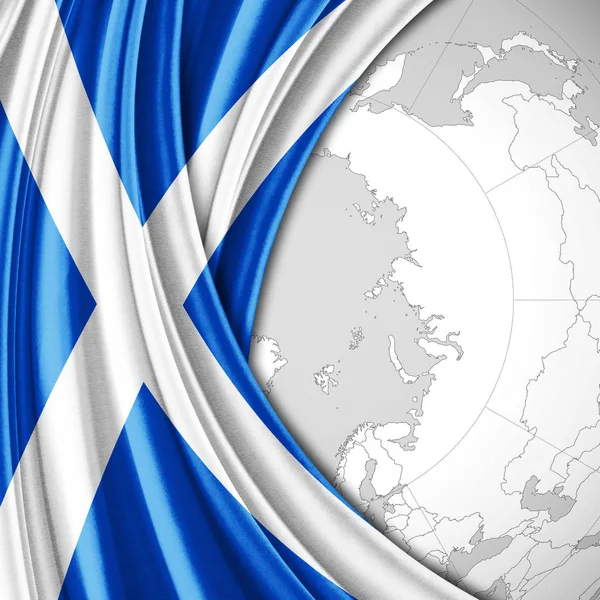 Flag of   Scotland   with copy space for your text  - 3D illustration