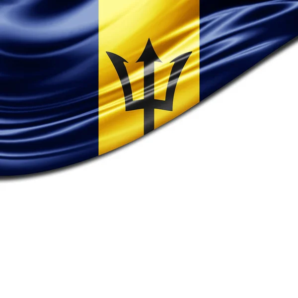 Barbadoská Vlajka Kopií Prostor Pro Ilustraci Textu — Stock fotografie