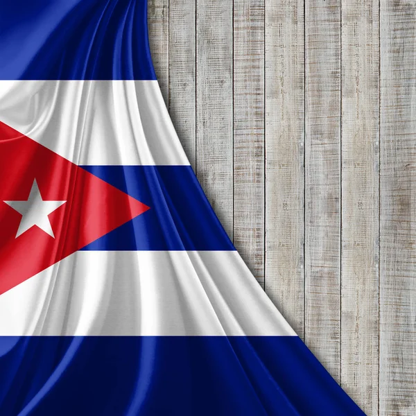 Vlag Van Cuba Met Kopie Ruimte Voor Tekst Illustratie — Stockfoto