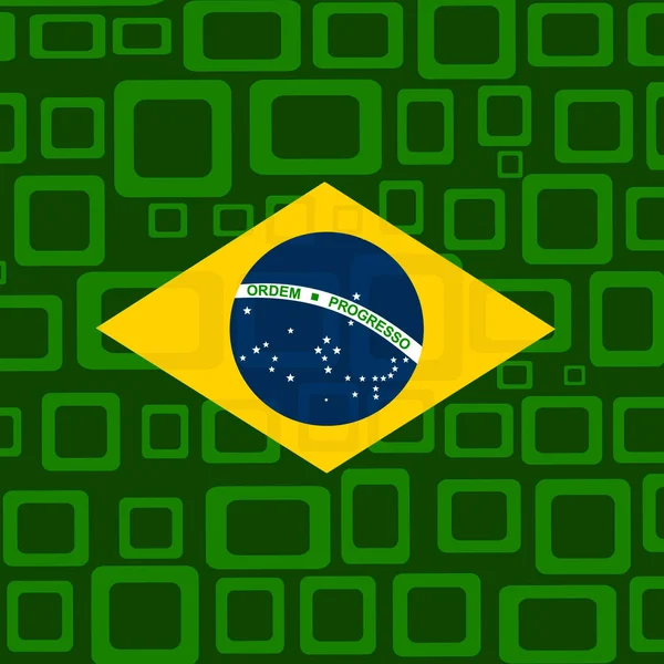 Bandera Brasil Fondo Abstracto Ilustración — Foto de Stock