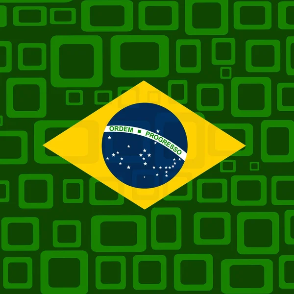 Bandeira Brasil Fundo Abstrato Ilustração — Fotografia de Stock