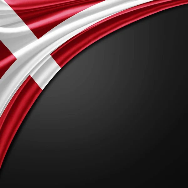 Прапор Данії Копією Простір Вашої Ілюстрації Тексту — стокове фото