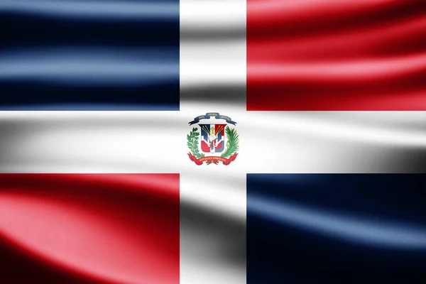 Metin Illüstrasyon Kopya Alanı Olan Dominik Cumhuriyeti Bayrağı — Stok fotoğraf