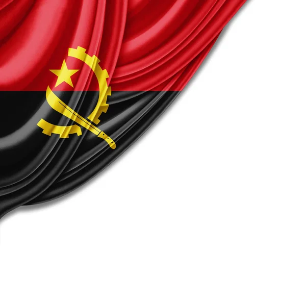 Angola Bayrağı Ile Kopya Alanı Metin Çizim Için — Stok fotoğraf
