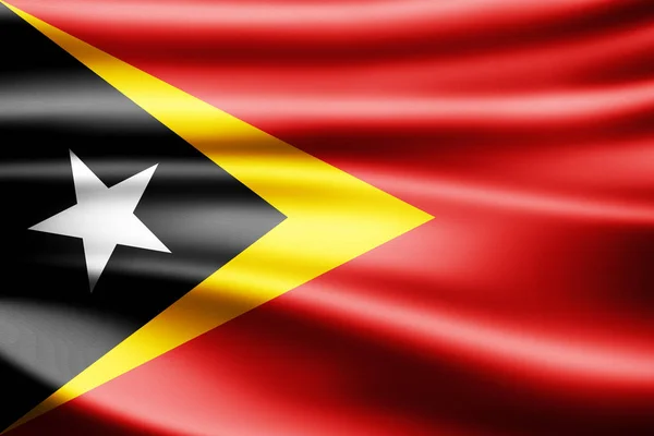 Bandera Timor Oriental Con Espacio Copia Para Texto Ilustración —  Fotos de Stock