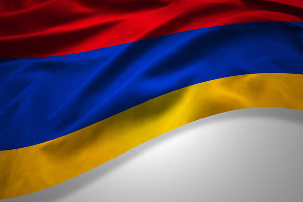 Flag of Armenia with copy space for your text  - 3D illustration    