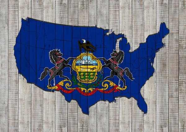 Drapeau Pennsylvanie Avec Espace Copie Pour Votre Texte Vos Images — Photo