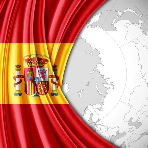 Bandiera Spagna Con Spazio Copia Testo Illustrazione — Foto Stock