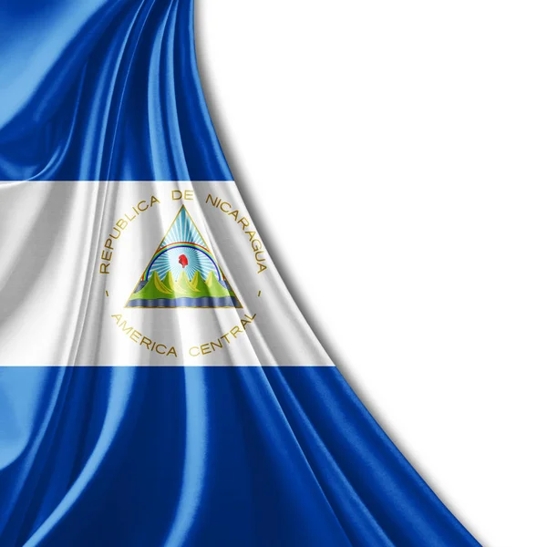 Bandera Nicaragua Con Espacio Para Copiar Texto Ilustración —  Fotos de Stock