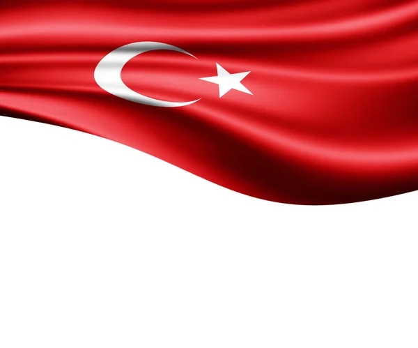 Bandeira Turquia Com Espaço Cópia Para Seu Texto Ilustração — Fotografia de Stock