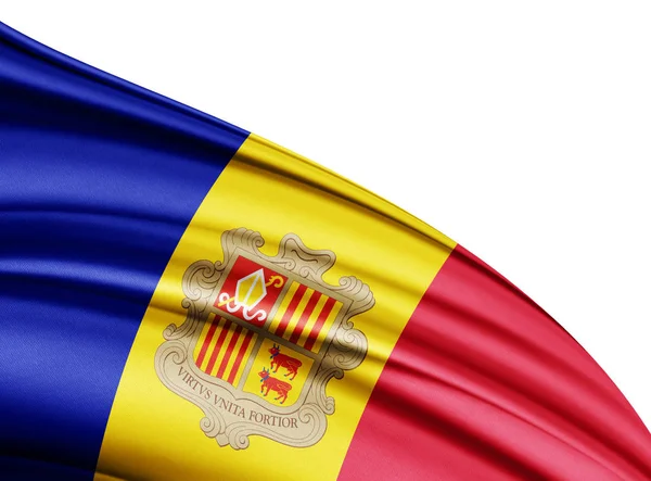 Bandera Andorra Con Espacio Para Copiar Texto Ilustración —  Fotos de Stock