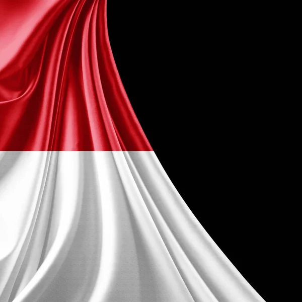 Vlag Van Indonesië Met Kopie Ruimte Voor Tekst Illustratie — Stockfoto