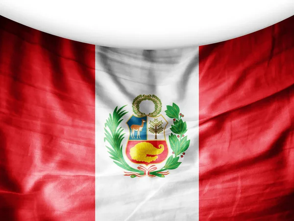 Vlag Van Peru Met Kopie Ruimte Voor Tekst Illustratie — Stockfoto