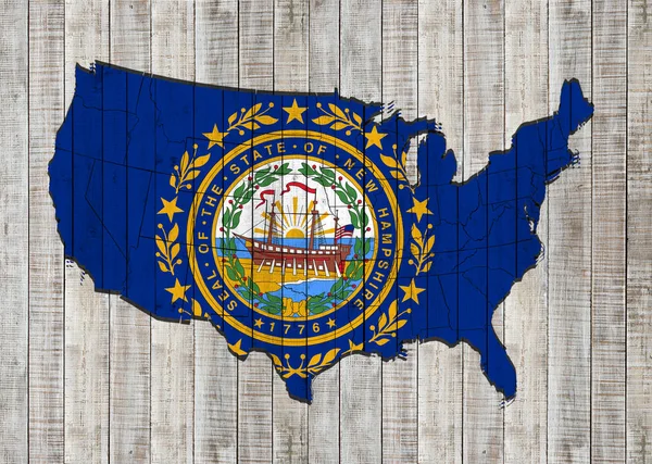Bandiera New Hampshire Con Spazio Copia Testo Immagini — Foto Stock