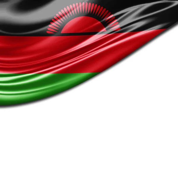 Прапор Малаві Копію Простір Тексту Білий Фон Ілюстрація — стокове фото