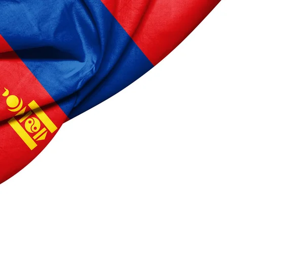 Bandeira Mongólia Com Espaço Cópia Para Seu Texto Ilustração — Fotografia de Stock
