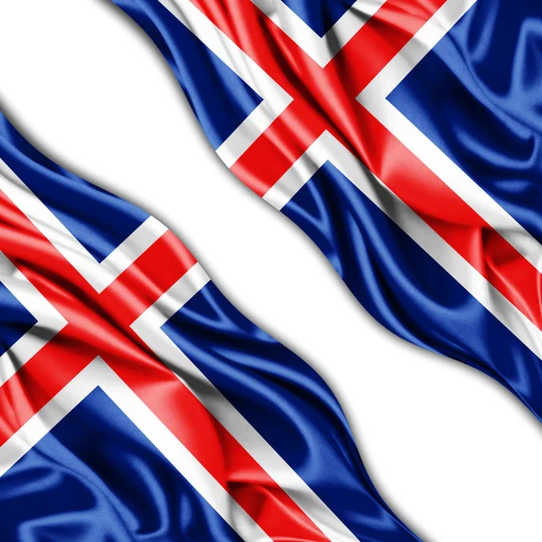 Vlajka Islandu Kopií Prostor Pro Ilustraci Textu — Stock fotografie