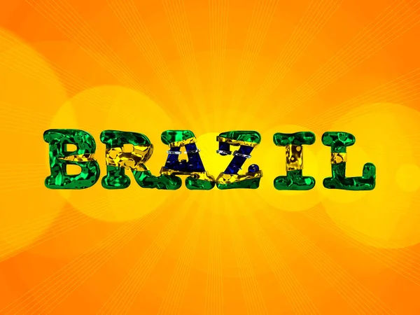 Palabra Brasil Con Espacio Copia Para Texto Imágenes — Foto de Stock
