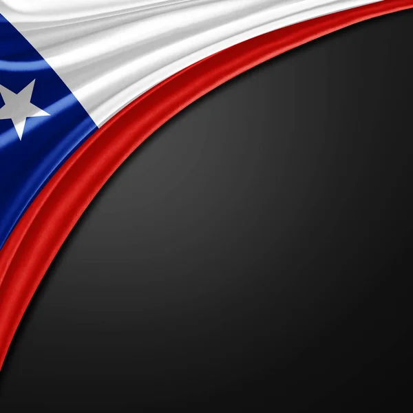 Flagga Chile Med Kopia Utrymme För Din Text Illustration — Stockfoto