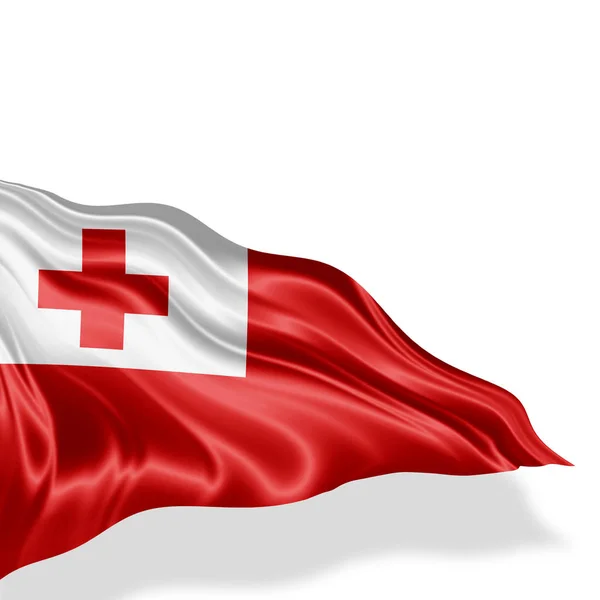 Flagge Von Tonga Mit Kopierplatz Für Ihren Text Illustration — Stockfoto