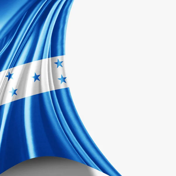 Bandera Honduras Con Espacio Copia Para Texto Sobre Fondo Blanco — Foto de Stock