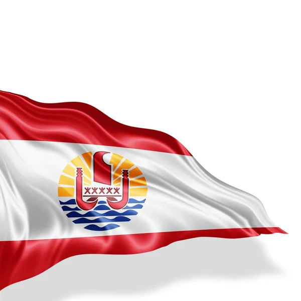 Flagge Von Französisch Polynesien Mit Kopierraum Für Ihren Text Illustration — Stockfoto
