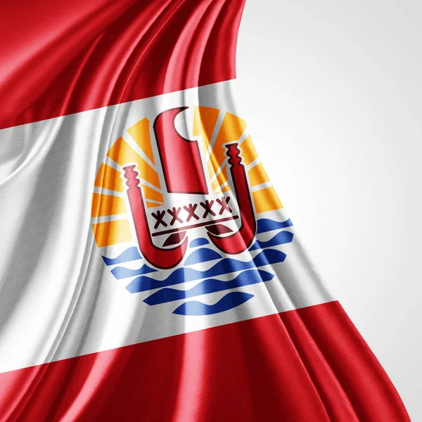 Vlag Van Frans Polynesië Met Kopie Ruimte Voor Tekst Illustratie — Stockfoto