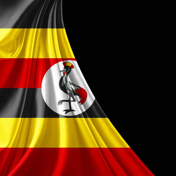 Flagge Von Uganda Mit Kopierplatz Für Ihren Text Illustration — Stockfoto